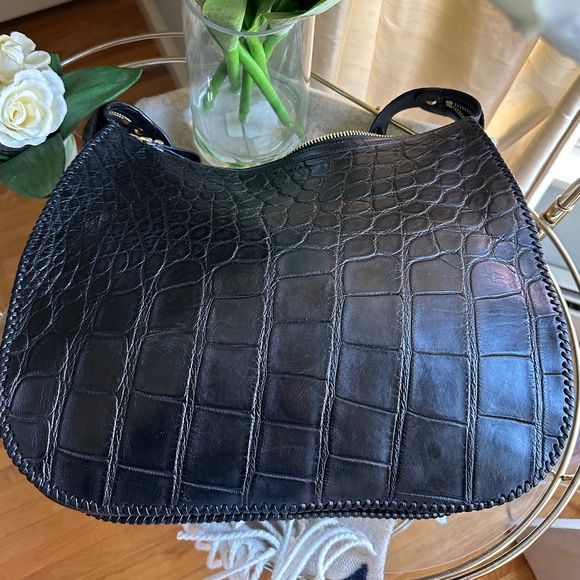 Vintage Salvatore Ferragamo Black Alligator Hobo Bag - Picture 6 of 15